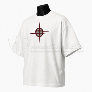 Camiseta de Algodón Blanca de Manga Corta para Hombre con Estampado Gráfico Rojo, Cuello Redondo, Corte Casual, Largo Regular, Estilo Urbano - Product Image 3
