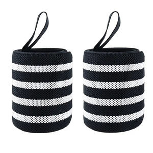 Professional Gym Workout <b>Wrist</b> Wraps Best Quality Black Stretchable Fitness Training Bands <b>Thumb</b> <b>Support</b> for Summer Exercise - Product Image 5