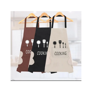 Tabliers de cuisine de luxe à bord à volants en coton flammé rougeâtre 200 GSM écologique Durable à séchage rapide pour les chefs, les hôtels et la restauration - Product Image 3