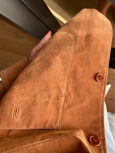 Blazer de Piel de Oveja Verde para Mujer, Estilo OME, Doble Botonadura, Forro de Seda, Resistente al Viento, Manga Larga, Solapa, Gran Venta - Product Image 3