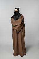 Abaya décontractée moderne en polaire pour femme – Tailles et couleurs personnalisables – Modeste, islamique, pour mariage, automne, antistatique, longueur ras du sol, manches longues