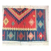 Vente chaude réversible à motifs doux coton tissé tapis lavable tapis de sol Durable pour la vie quotidienne salle à manger chambre utilisation
