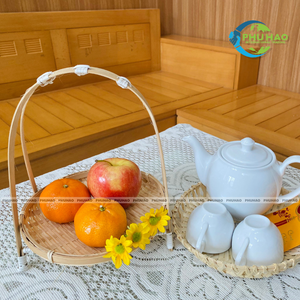 PANIERS EN BAMBOU EN Fibre Naturelle Panier de Stockage de Fruits du Vietnam Fabriqué à la Main pour une Décoration de Maison Écologique - Product Image 5