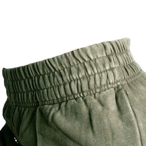 Pantalones de chándal con lavado ácido para mujer, ropa de calle personalizada al por mayor, Joggers de algodón pesado para invierno, pantalones de chándal delanteros planos OEM - Product Image 4