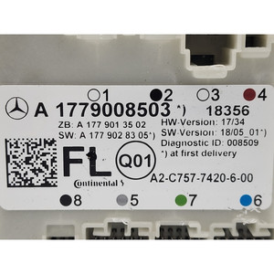 Unità di Controllo Porta Anteriore Sinistra (Lato Guida) Mercedes Classe A (W177) A1779008503 282914 (18>) - Product Image 3