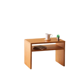 Mesa de centro de madera de diseño simple con mesa de centro de color marrón natural con cuerpo de madera de mango con tamaños de 18x12x23 pulgadas - Product Image 1