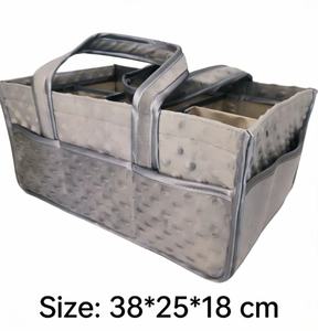 סל אחסון אופנתי מבד בועות אקולוגי לתינוקות, לאחסון חפצי תינוקות ותחנת החתלה, רב מכר - Product Image 3