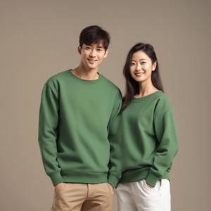 80% coton 20% polyester épaules tombantes pull style sweats à capuche et sweat-shirts de marque - Product Image 2