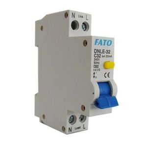 เบรกเกอร์ดิฟเฟอเรนเชียล FATO DNLE-32 2P รุ่น C32 30mA 240V 50Hz สำหรับป้องกันไฟฟ้าในบ้าน - Product Image 1