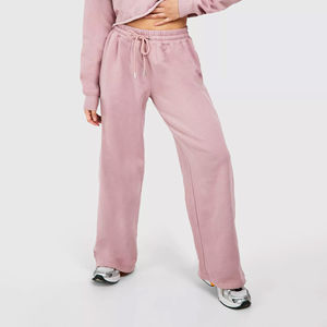 Plus Oversized 2 Piece Pink Cropped Hoodie Wide Leg Women Tracksuit Set Breathable And Relaxed Fit New Gym Sportswear <b>Jogger</b> Set - Product Image 6