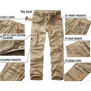 Pantalon cargo décontracté léger pour homme, taille mi-haute, jambe droite, avec plusieurs poches, pantalon de sport écologique pour l'extérieur - Product Image 6