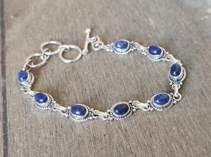 Handmade Silver <b>Boho</b> Style <b>Bracelet</b> Jewelry 925 Sterling Silver Lapis Gemstone Trending <b>Bracelet</b> Jewelry For Women Gift For Her - Product Image 3