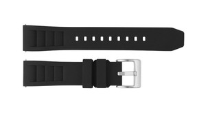 JD299 High Quality Elastic Silicone Sport <b>Watch</b> Bands Water-Resistant 20-22mm Soft Light Breathable Black Unisex Stainless Steel - Product Image 3