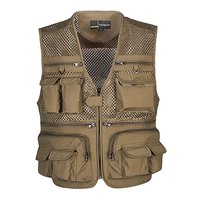 Chaleco de Caza Multifuncional Desmontable de Malla Personalizado para Hombre, Impermeable, Hecho en Pakistán