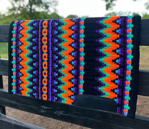 Western Show Horse Saddle Blanket Diseño de Nueva Zelanda Manta de sillín de lana hecha a mano Top Wool Saddle Pad Size - Product Image 4