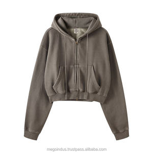 Sweat à capuche pour femme en coton 100% respirant à double fermeture éclair, imprimé personnalisé de haute qualité, vente en gros, couleur personnalisée - Product Image 5