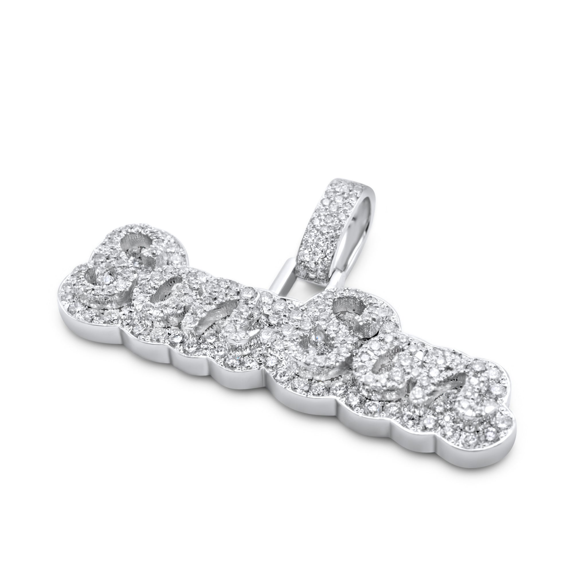 lab grown diamond dog pendant