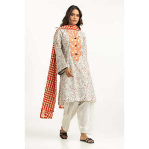 Traje Casual de 3 Piezas IUSTKSD-2062 con Estampado y Detalles Bordados Transpirables - Product Image 3