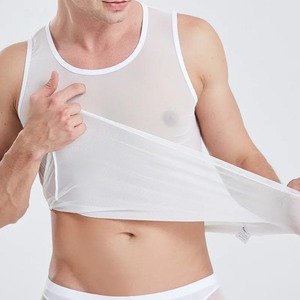 Sous-vêtements pour hommes en coton biologique 100% personnalisés avec logo, sous-vêtements d'été pour homme, t-shirt respirant - Product Image 2