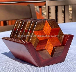 Posavasos de madera hecho a mano, duradero y elegante, perfecto para proteger superficies del anillo de bebidas, Ideal para el hogar, la Oficina y el exterior - Product Image 1