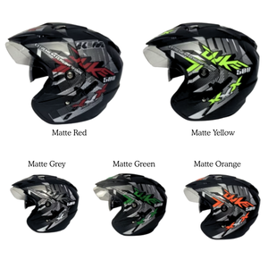 หมวกกันน็อคสำหรับรถจักรยานยนต์แบบครึ่งใบ รุ่น JP7 Juke สีส้มด้าน คุณภาพสูง ผลิตจากวัสดุ ABS |   หมวกกันน็อค BXP แบบสองชั้น ได้รับการรับรองมาตรฐาน SNI สำหรับผู้ใหญ่ - Product Image 6