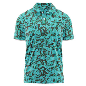 Polo de golf pour hommes léger en polyester spandex protection UV coupe athlétique direct d'usine - Product Image 2