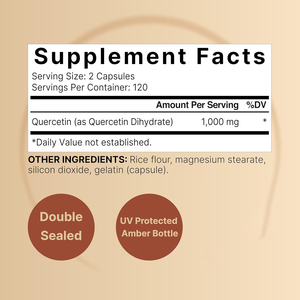 Cápsulas Duras de Quercetina Super Inmunológica, Cápsulas de Quercetina, Vitamina y Zinc, Cápsulas de Extracto de Quercetina Natural para la Salud Respiratoria - Product Image 2