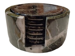 Ensemble de 6 sous-verres élégants en marbre noir, sous-verres en pierre naturelle pour le thé et le café, décoration d'intérieur - Product Image 6