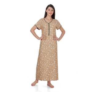 Robe de nuit longue Evolve pour femme, 100 % rayonne, imprimée, ultra douce, confortable pour l'été - Product Image 3
