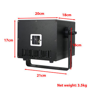Contrôle de l'application laser DJ C1-705A 5 <span class=keywords><strong>watts</strong></span>, lumières de fête d'animation 3D, projecteur de lumière laser DMX512, 5 W pour scène, clubs, anniversaires - Product Image 3