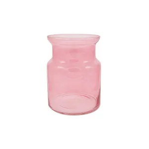 VMA6608PK - Florero Rosa Bridgerton con Borde Fruncido, Soplado a Máquina - 7.5 - Product Image 1
