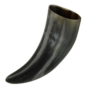 Nouveau Corne à boire Viking élégante en laiton, artisanale, naturelle, pour vin/bière, en corne de bœuf polie, haute qualité, disponible - Product Image 2