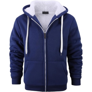 Latest Design Men's Hoodies With <b>Zipper</b>-Up Style Solid Pattern Winter Street Wear Wholesale Price Sustainable Heavyweight Hoodie - Product Image 1