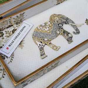 Bandeja de servicio ecológica hecha a mano de calidad superior con tamaño personalizable y logotipo para organizar artículos de exhibición en cada habitación de su hogar - Product Image 3