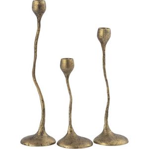 Portavelas de metal Gold Taper Holder Candelabros para velas únicas Jar Navidad - Product Image 1
