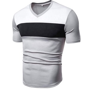 Camiseta deportiva de gimnasio para hombre de alta calidad, Lisa V con cuello en ropa de calle, sublimación personalizada, camisetas de manga corta de poliéster 100% para hombre - Product Image 6