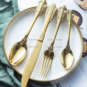 Emballage personnalisable Set de couverts royaux en acier inoxydable 5pcs Set de couverts de luxe en couverts par STAR CRAFTS INDIA - Product Image 3