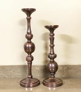 Bougeoir en métal de vente chaude pour la décoration de bougie de T Light Bougeoir plaqué or brillant Ensemble de 2 pour Noël - Product Image 6