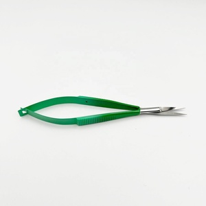Ciseaux à sourcils Aroosh Crop AC-LS-015 en acier inoxydable, vert, lame droite et aiguisée, manche en acier inoxydable, pour droitiers, beauté - Product Image 5