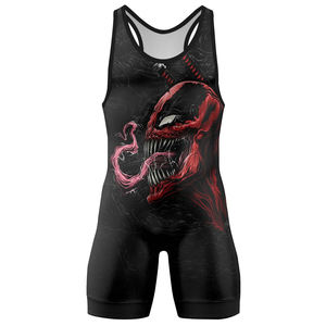 Vente chaude Personnalisé Nouveau Style Animal Design Polyester Tous Les Singlets De Lutte Sublimés - Product Image 3