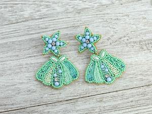 Pendientes de Algodón con Cuentas de Semillas para Mujer, Bonitos y Ligeros, Hechos a Mano, para Bodas, Compromisos, Fiestas y Aniversarios - Product Image 3