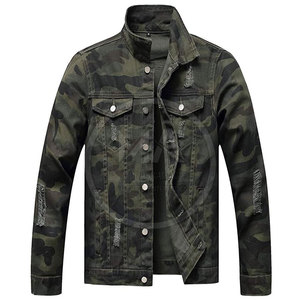 2025 <b>Winter</b> Solid Color Casual Men Jeans Jacket 100% Cotton Breathable Comfortable Streetwear - Product Image 1