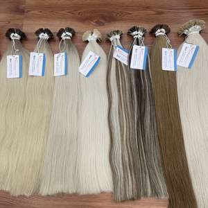 Extensiones de cabello liso de punta plana de queratina vietnamita de alta calidad 100% Premium teñido negro Thanh Hair Super doble extremos dibujados - Product Image 6