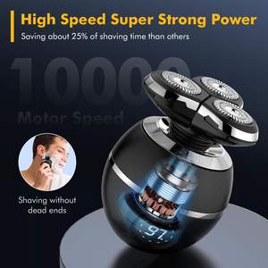 Afeitadora Eléctrica Recargable 5 en 1 para Hombre, Cabezal Rotatorio, Uso en Seco/Húmedo, con Pantalla, Resistente al Agua IPX7, Kit de Aseo Corporal - Product Image 5