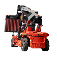 Chariot élévateur frontal YCMG neuf de 45 tonnes à moteur diesel 4x4 avec transpalette à fourche, déplaceur latéral hydraulique et pneus pleins pour terrains accidentés