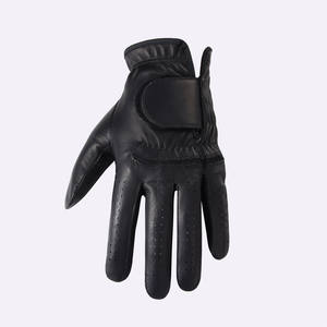 Gants de golf de couleur noire en cuir Cabretta de haute qualité Design unique avec matériau durable pour le sport - Product Image 5