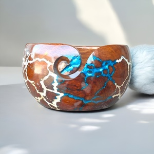 Cuenco de hilo de resina moderno, cuenco de ganchillo de diseño único de resina grande para soporte de hilo, ganchillo de punto para Decoración - Product Image 3