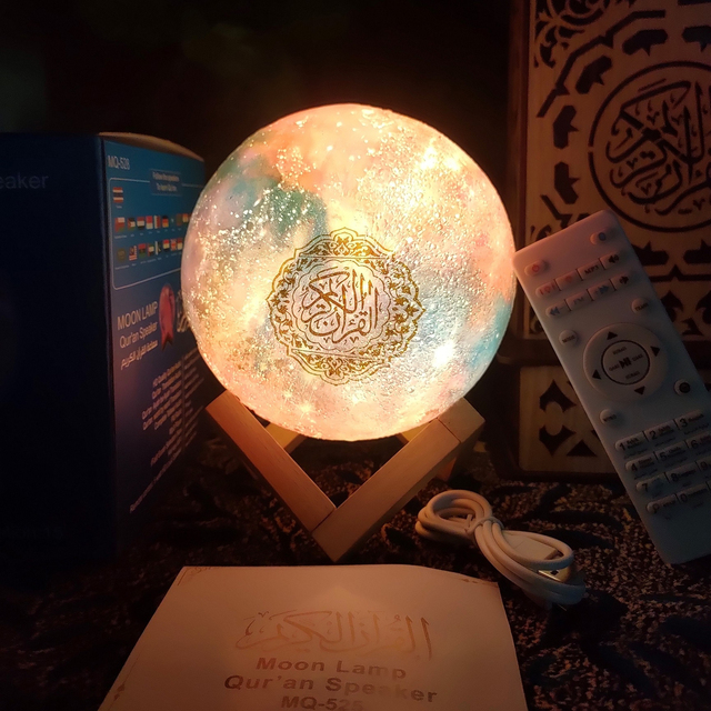 Blue Tooth Digital Led Mp3 Touch Lamp Quran Player Muslim Gift Quran Speaker