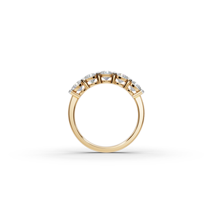 แหวนเพชรแล็บทรงกลมเจียระไนบริลเลียนต์ 5 เม็ด น้ำหนัก 1.50 กะรัต ทอง 18K/14K หรูหรา สำหรับผู้หญิง สวมใส่ในงานหมั้น - Product Image 4