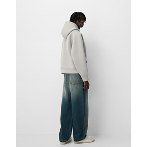 Sudaderas con capucha y sudaderas personalizadas de alta calidad para hombre, jersey de Color gris pizarra orgánica 450 GSM Fleece 100%, Sudadera con capucha de algodón para hombre 2025 - Product Image 2